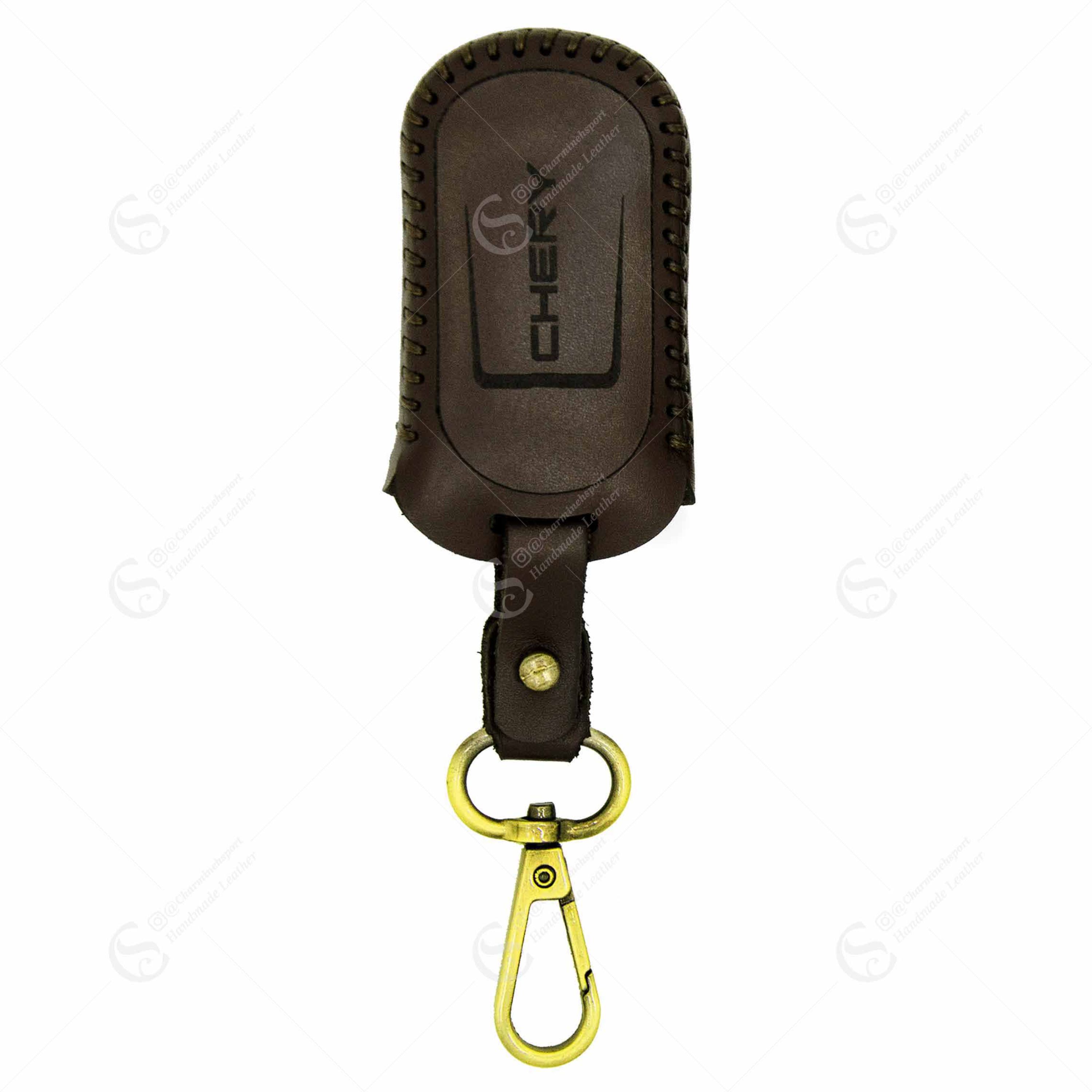 جاسوییچی چرم طبیعی گاوی قهوه ای  مناسب چری تیگو و اریزو