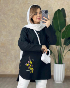 تونیک مانتویی بغل دکمه