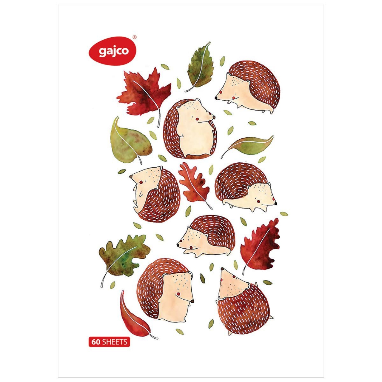 دفتر 60 برگ گاجکو طرح پائیز جوجه تیغی با رایحه شکلات