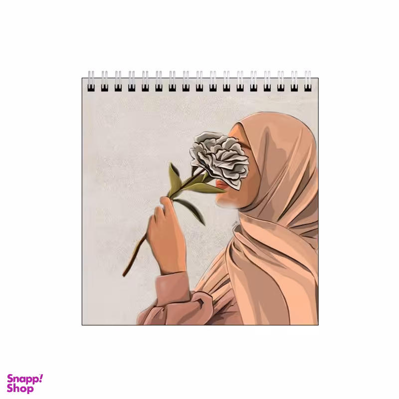 دفتر طراحی طرح دختر و یک شاخه گل کد 7340232