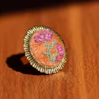 انگشتر پته دوزی یاس