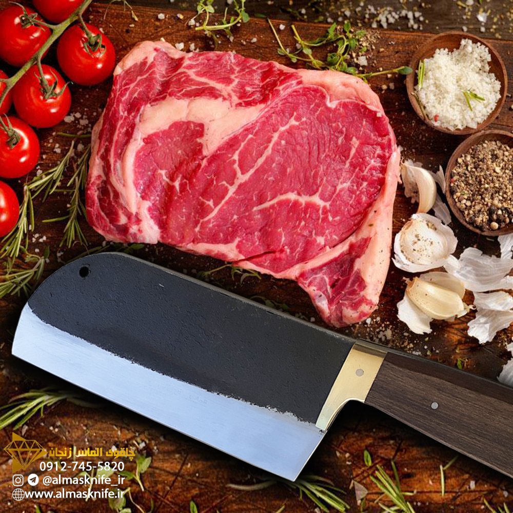 ساطور قصابی فولادی (تضمین کیفیت) الماس زنجان