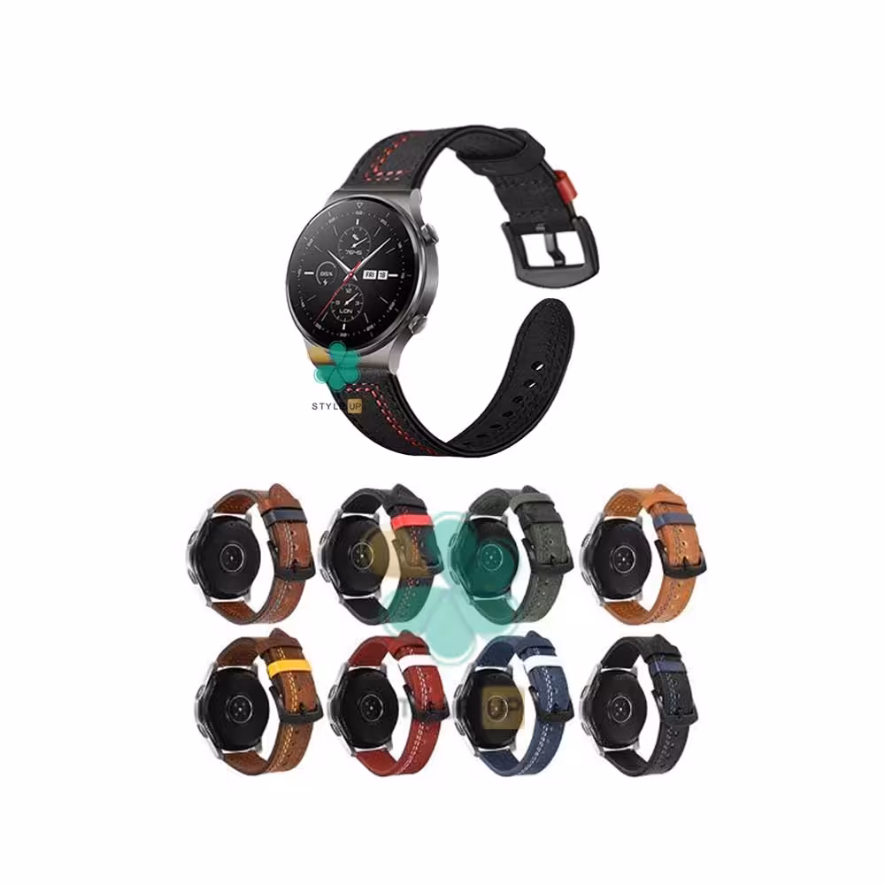بند چرمی ساعت هواوی واچ Huawei Watch GT 2 Pro مدل Nubuck Leather