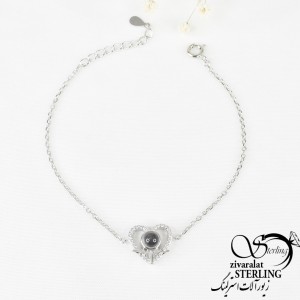 دستبند قلب ضربانی با نگین تلسکوپی