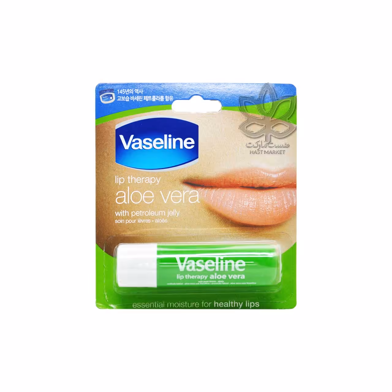 بالم لب آبرسان با عصاره آلوئه ورا استیکی وازلین - vaseline