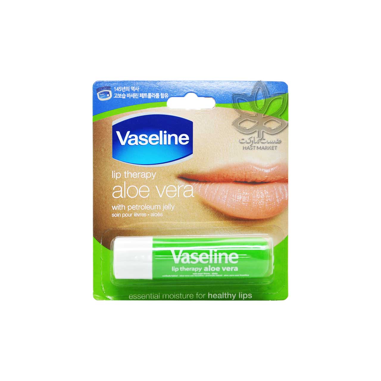 بالم لب آبرسان با عصاره آلوئه ورا استیکی وازلین - vaseline