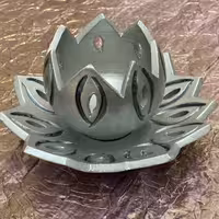 جاشمعی سفالی  طرح لاله  نقره ای