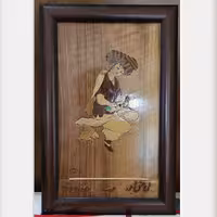 تابلو معرق زمینه شاهزاده کاملا کار دست و ساخته شده از انواع چوب ها