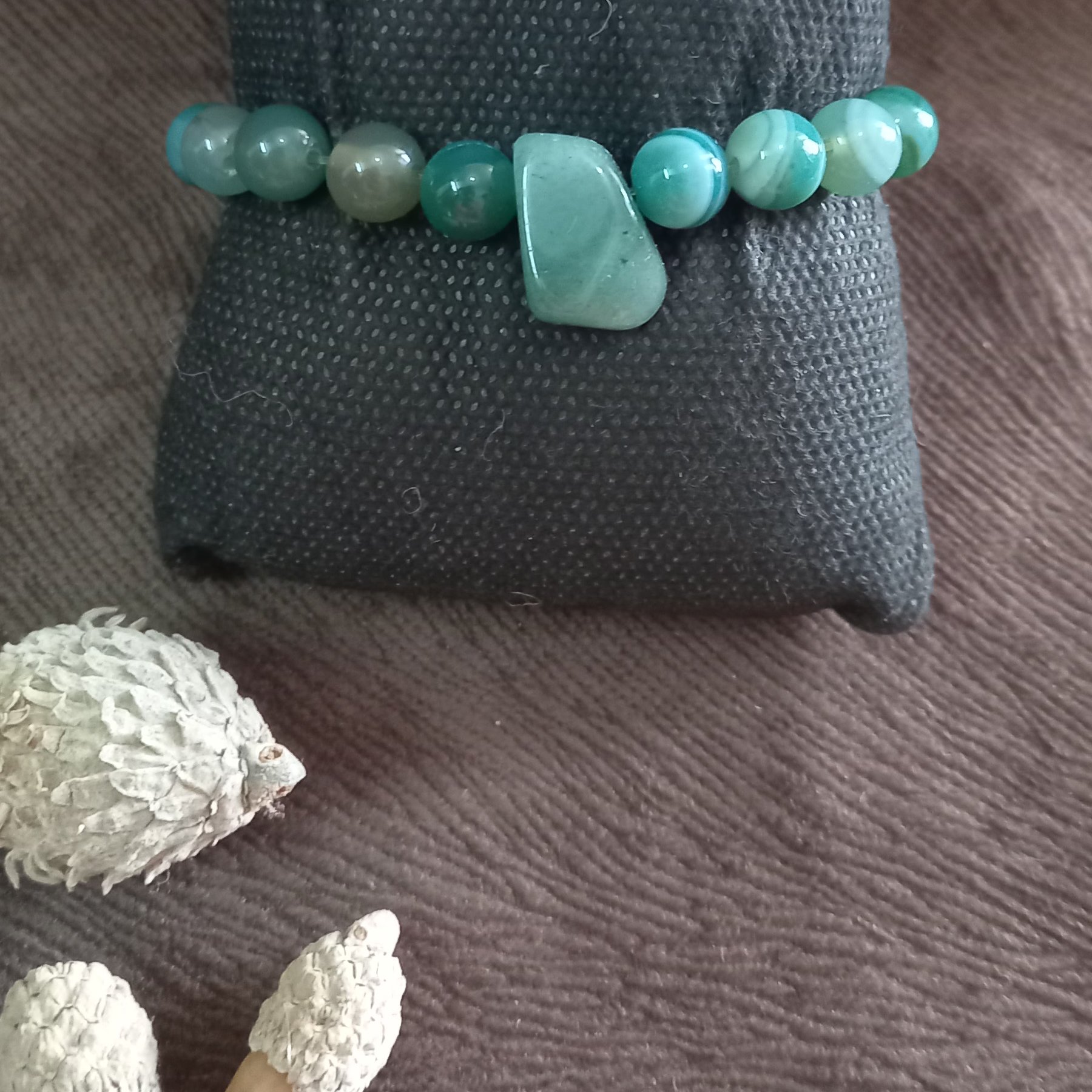 دستبند تمام سنگ اونتورین