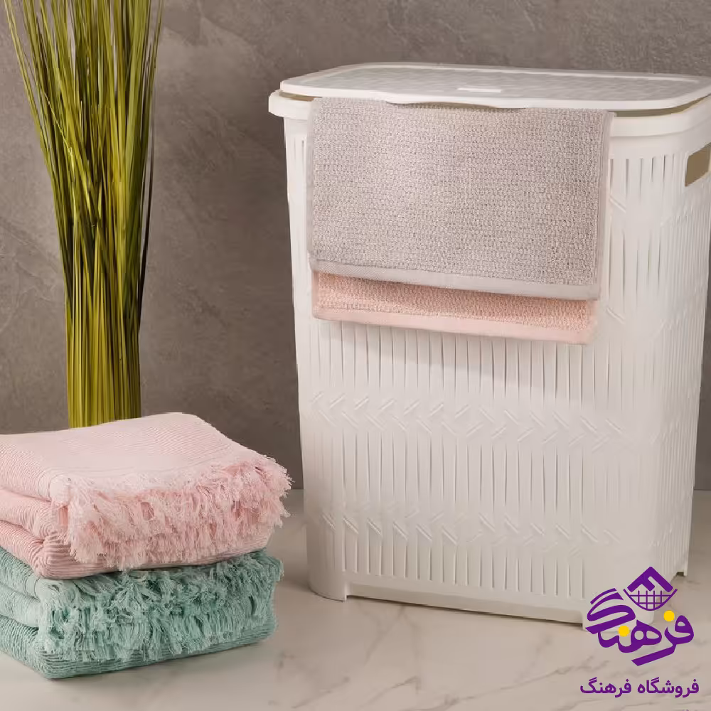 سبد رخت بلند طرح بامبو لیمون