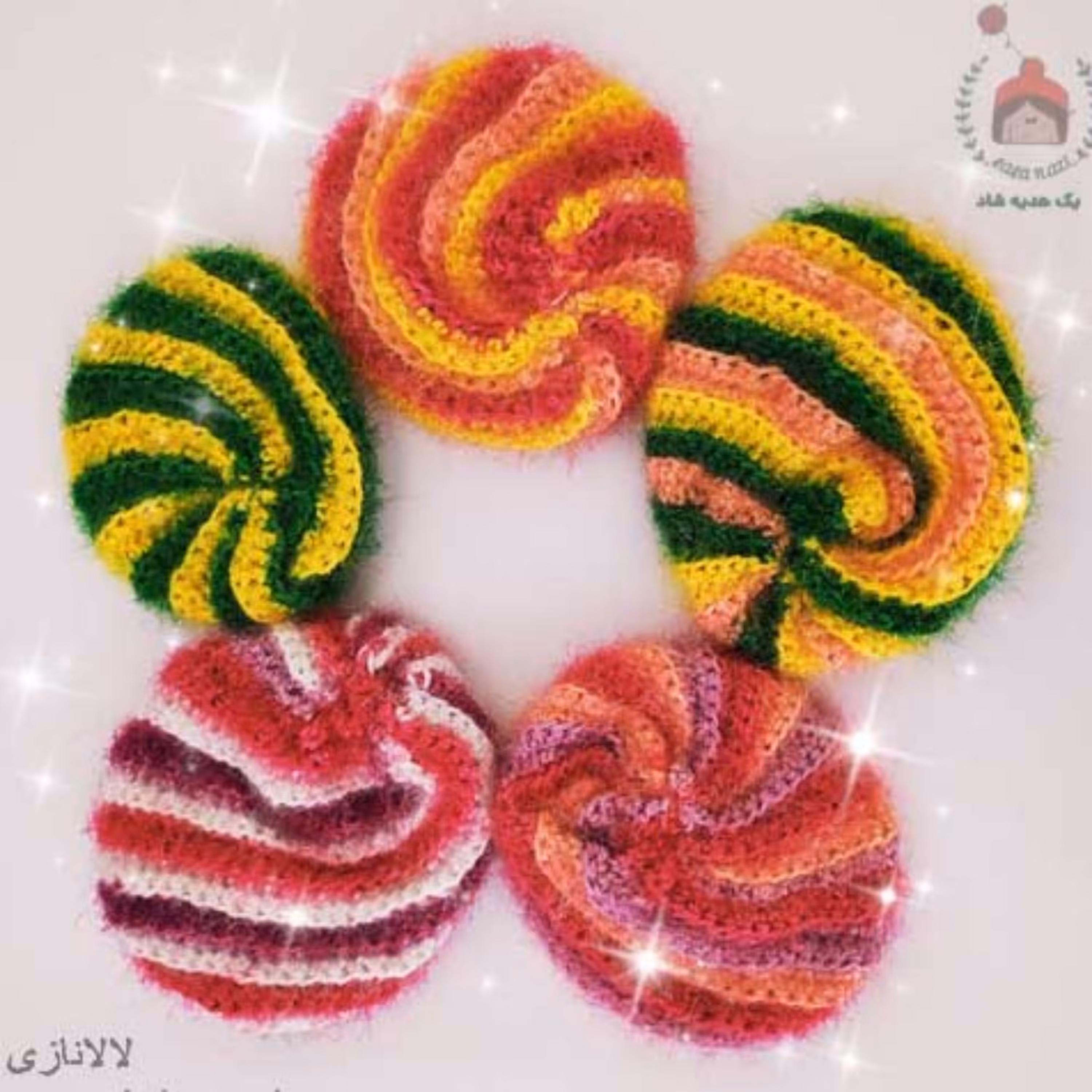 اسکاچ بافتنی ظرفشویی طرح مارپیچی