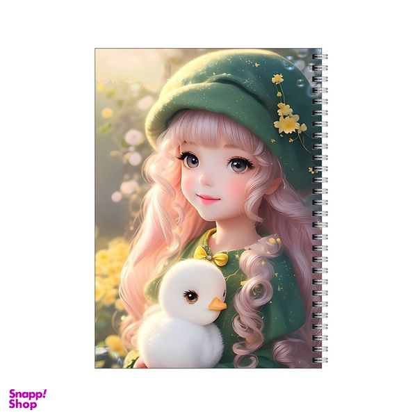 دفتر مشق 80 برگ بامبیلیپ طرح جوجه اردک و دختر کیوت کد 3973092