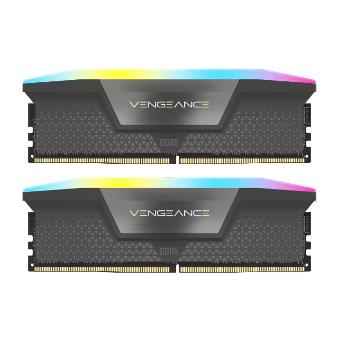رم کامپیوتر DDR5 دو کاناله 6400 مگاهرتز CL32 کورسیر مدل VENGEANCE RGB EXPO &amp; Intelظرفیت 32 گیگابایت