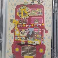 فرش پاتریس  فرش گلیم کودک 400شانه طرح هپی باس سایزکناره یک در یک ونیم متری