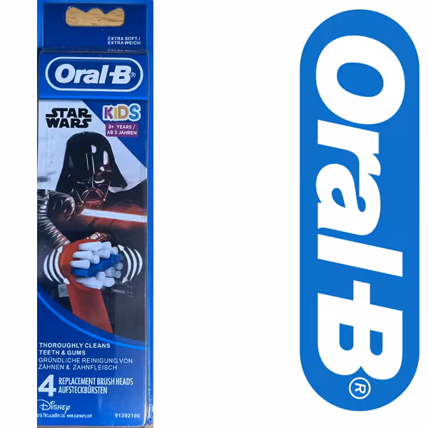 سری مسواک برقی کودک اورال بی 4 عددی Oral B Toothbrush Head