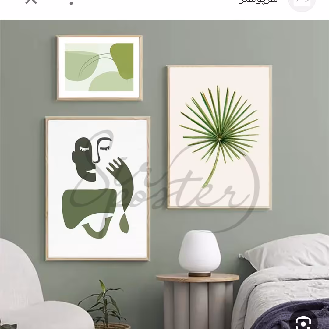 تابلو مینیمال طرح چهره فانتزی 