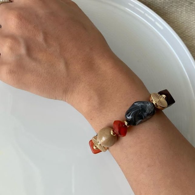 دستبند چوبی و کائوچویی ترند شب یلدا 