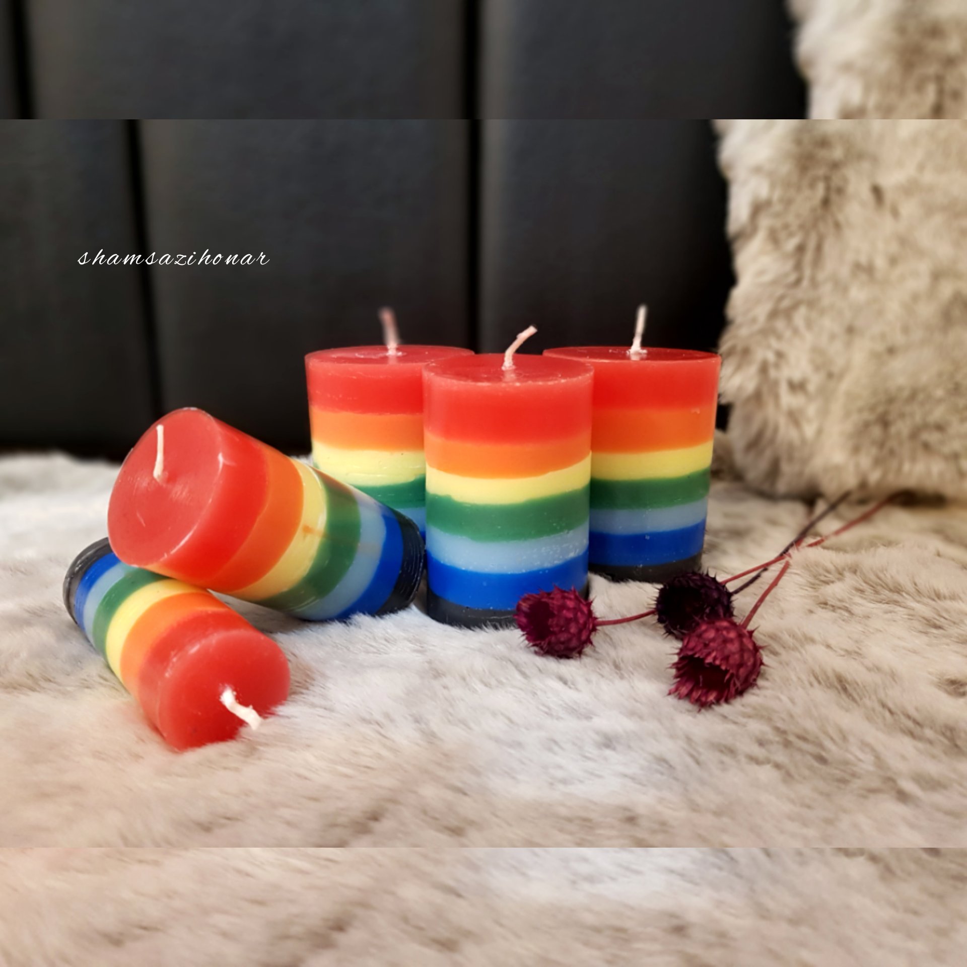 شمع رنگین کمانی 