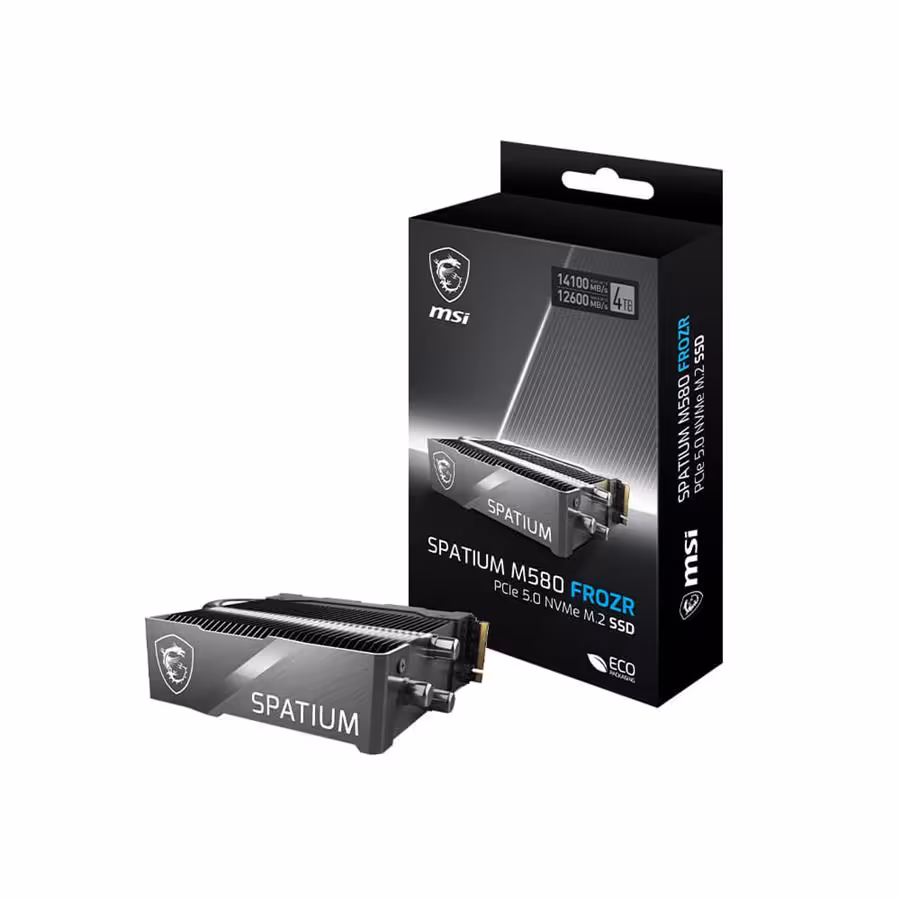 حافظه اس اس دی اینترنال ام اس آی مدل SPATIUM M580 FROZR GEN 5.0 M.2 2280 NVMe ظرفیت 4 ترابایت