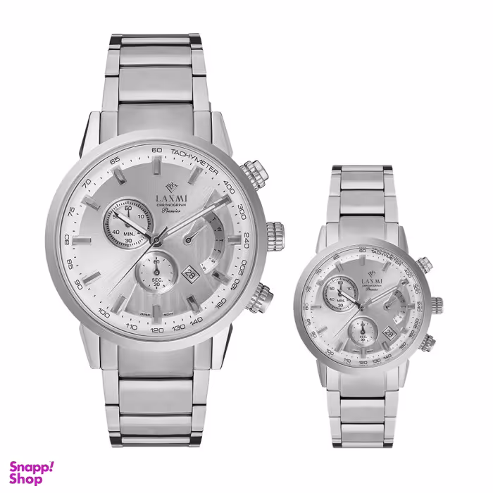 ست ساعت مچی عقربه ای زنانه و مردانه لاکسمی (Laxmi) مدل 8503G-8503L-13