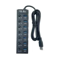 هاب 7 پورت کلید دار USB 3.0 کی نت مدل K-Net H9