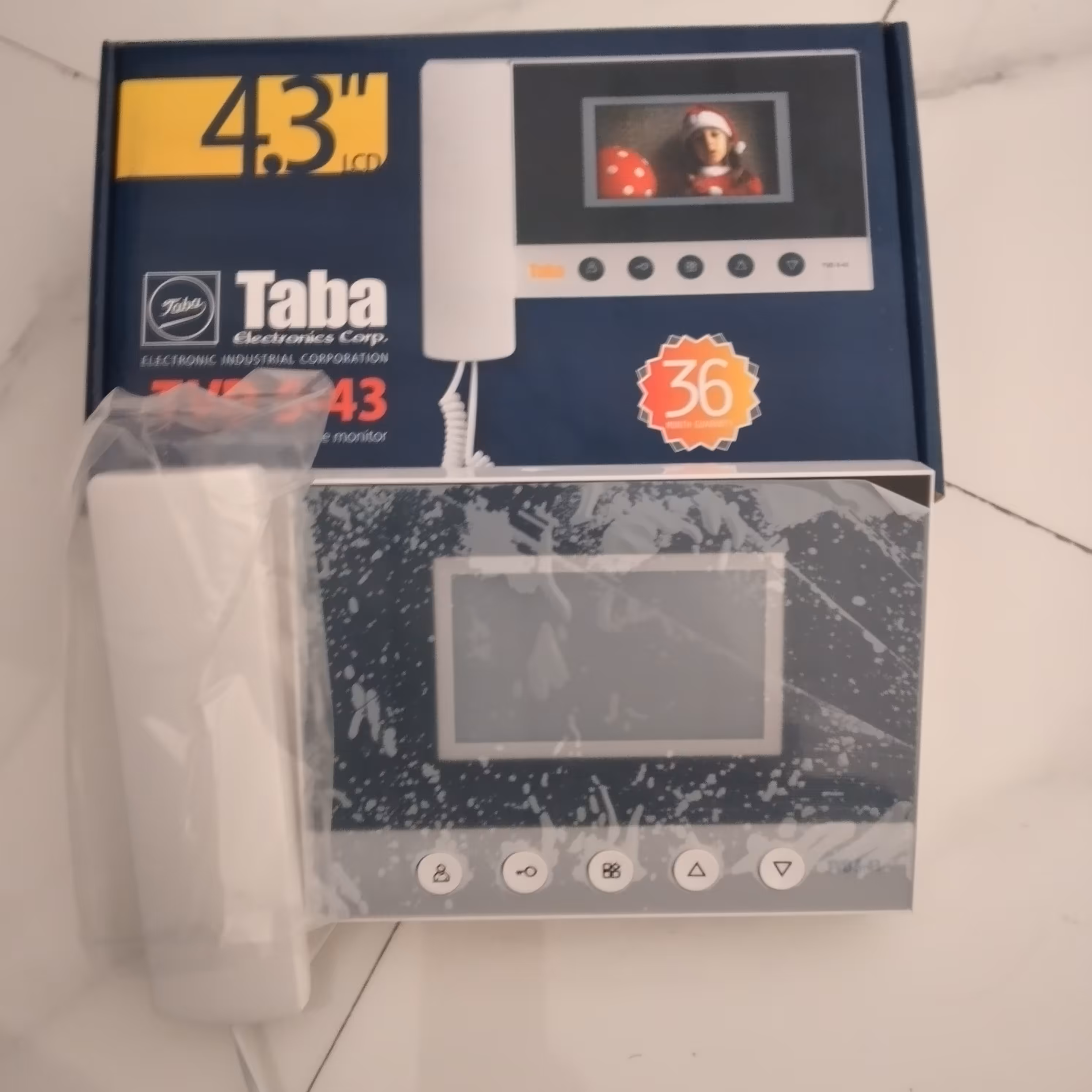 ایفون تصویری تابا مانیتور TVD5.43 3سال گارانتی بی قید و شرط