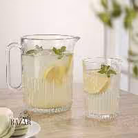 ست پارچ و لیوان شیشه ای لیمون