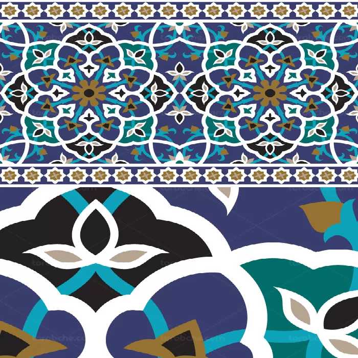 وکتور طرح کاشی کاری اسلامی شماره 88 - گرافیک با طعم تربچه