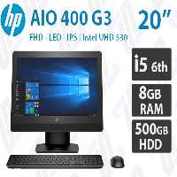 آل این وان استوک نسل شش HP ProOne 400 G3 با 500GB HDD / 8GB RAM / i5 6500T (اوپن باکس)