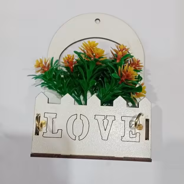 جاکلیدی دیواری لیزری گل