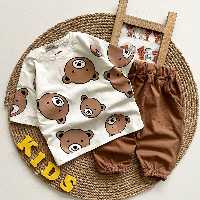 ست بلوز و شلوارک اسپورت بچگانه شیک و زیبا کیفیت عالی  مناسب 2 تا 10 سال 