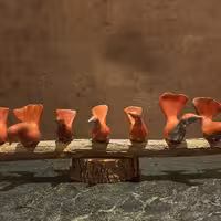 پرنده دست ساز سرامیکی لعاب احیایی -کد 4