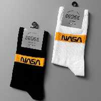 جوراب ساقدار طرح NASA اسپرت کش انگلیسی فری سایز