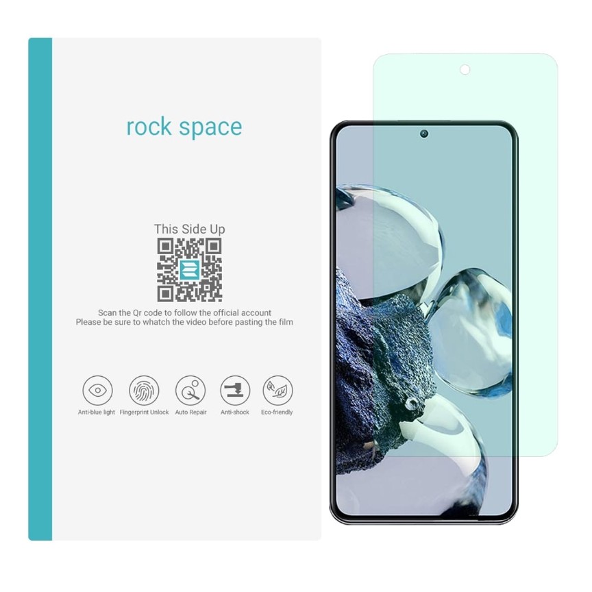 گلس شیائومی Mi 12t PRO مدل نانو هیدروژل گرین لایت برند راک اسپیس