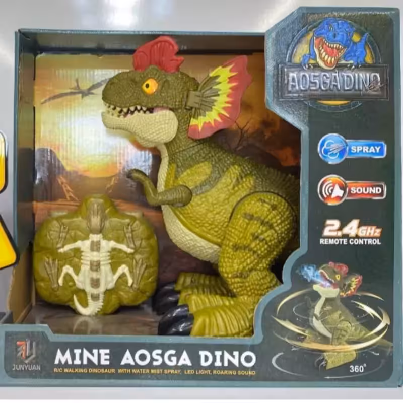 اسباب بازی دایناسور کنترلی دودزا جعبه دار