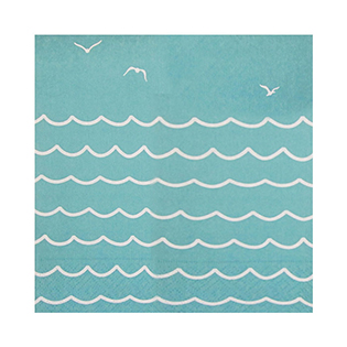 دستمال سفره کاغذی امواج فیروزه‌ای