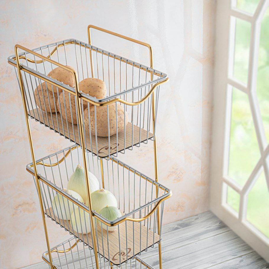 جاپیازی کاوه مدل مانا مستطیل سه طبقه جاسیبزمینی پیازی غرفه نارنجی