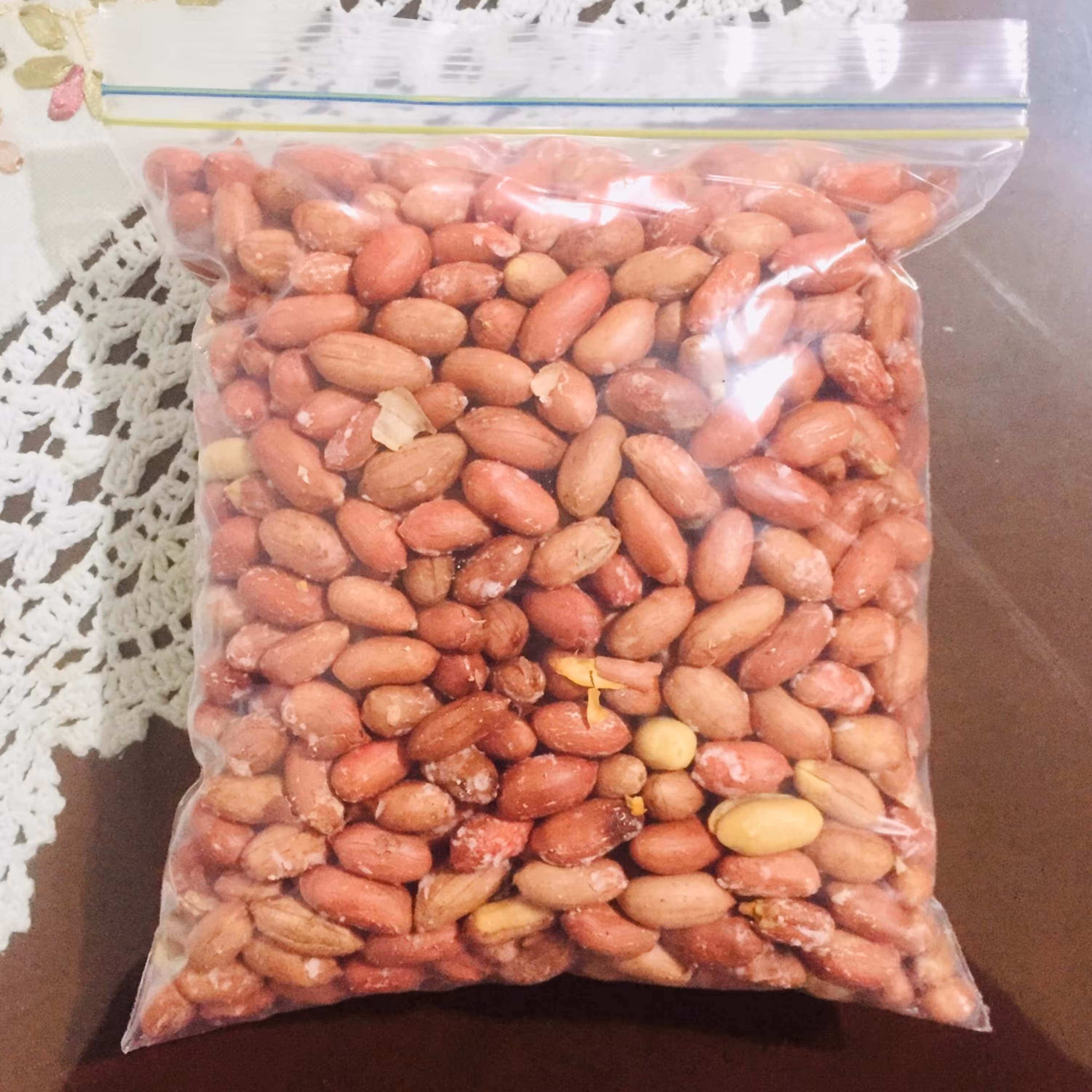 بادام زمینی برشته دشت مغان درجه 1 و درشت (مستقیم از کشاورز) 800 گرمی