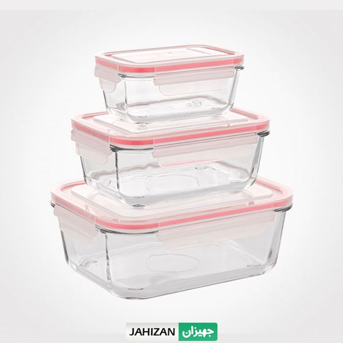 ظروف دربدار لیمون مدل مستطیل کد1806 - 3عددی