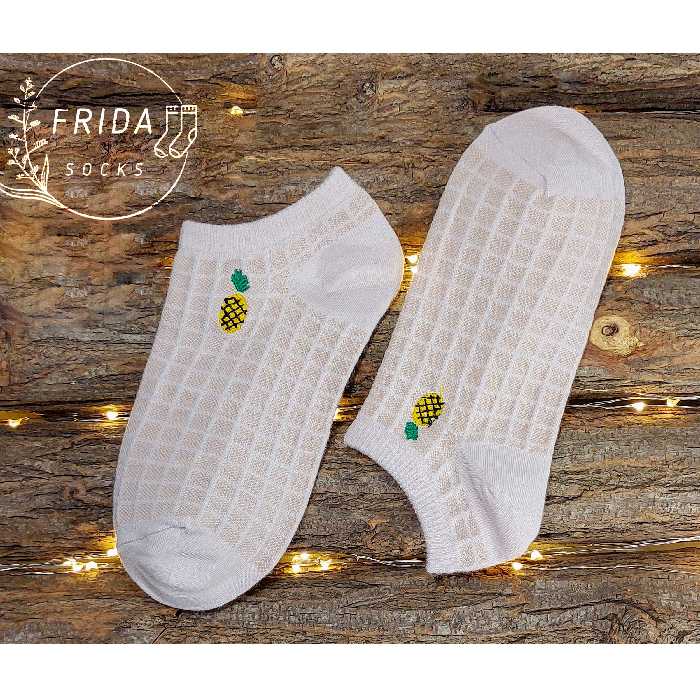 جوراب مچی چارخونه گلدوزی دار باطرح میوه سایز36 تا41