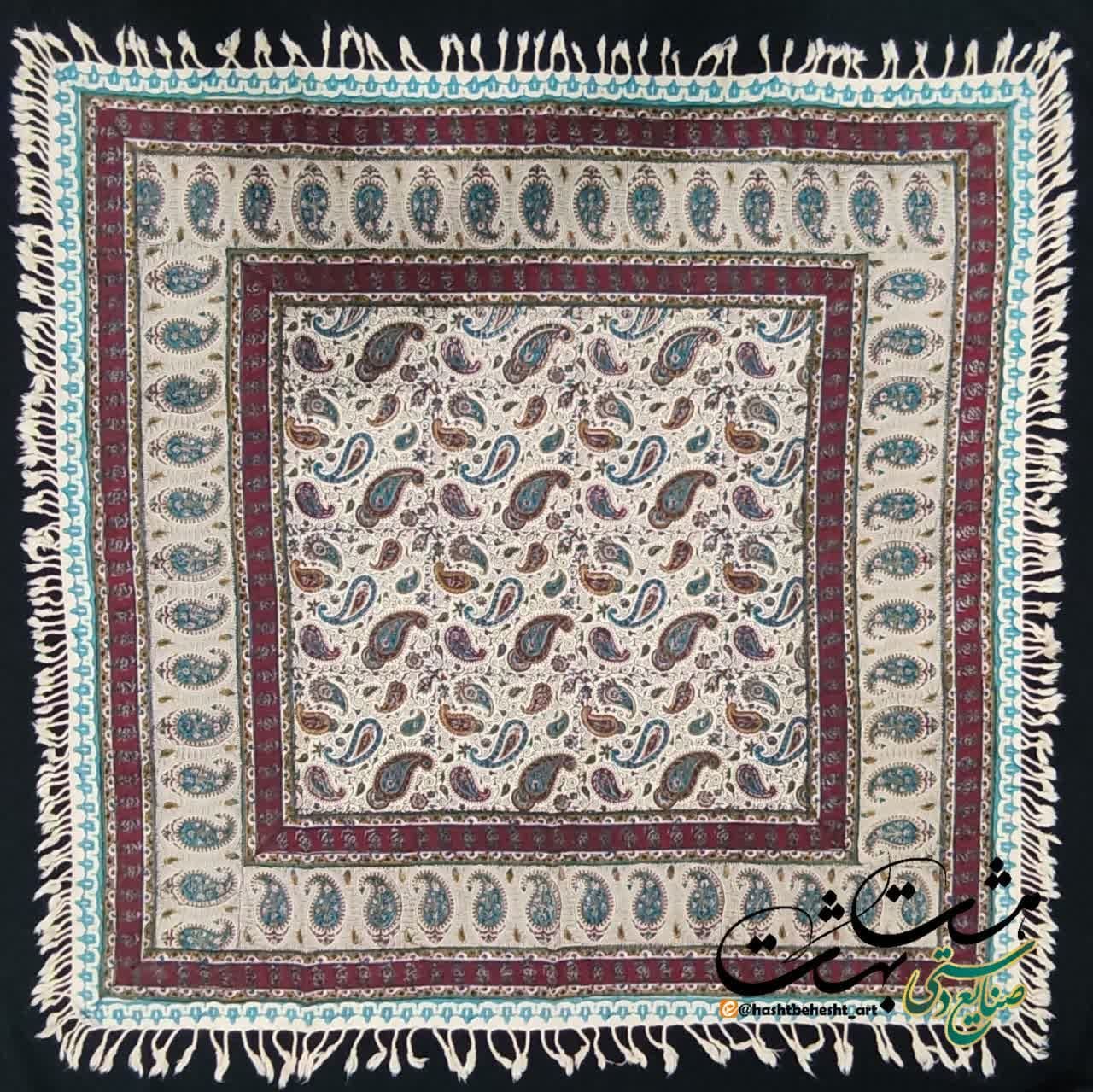 سفره قلمکار  صادراتی 1 در 1 متر  برند زابلیان