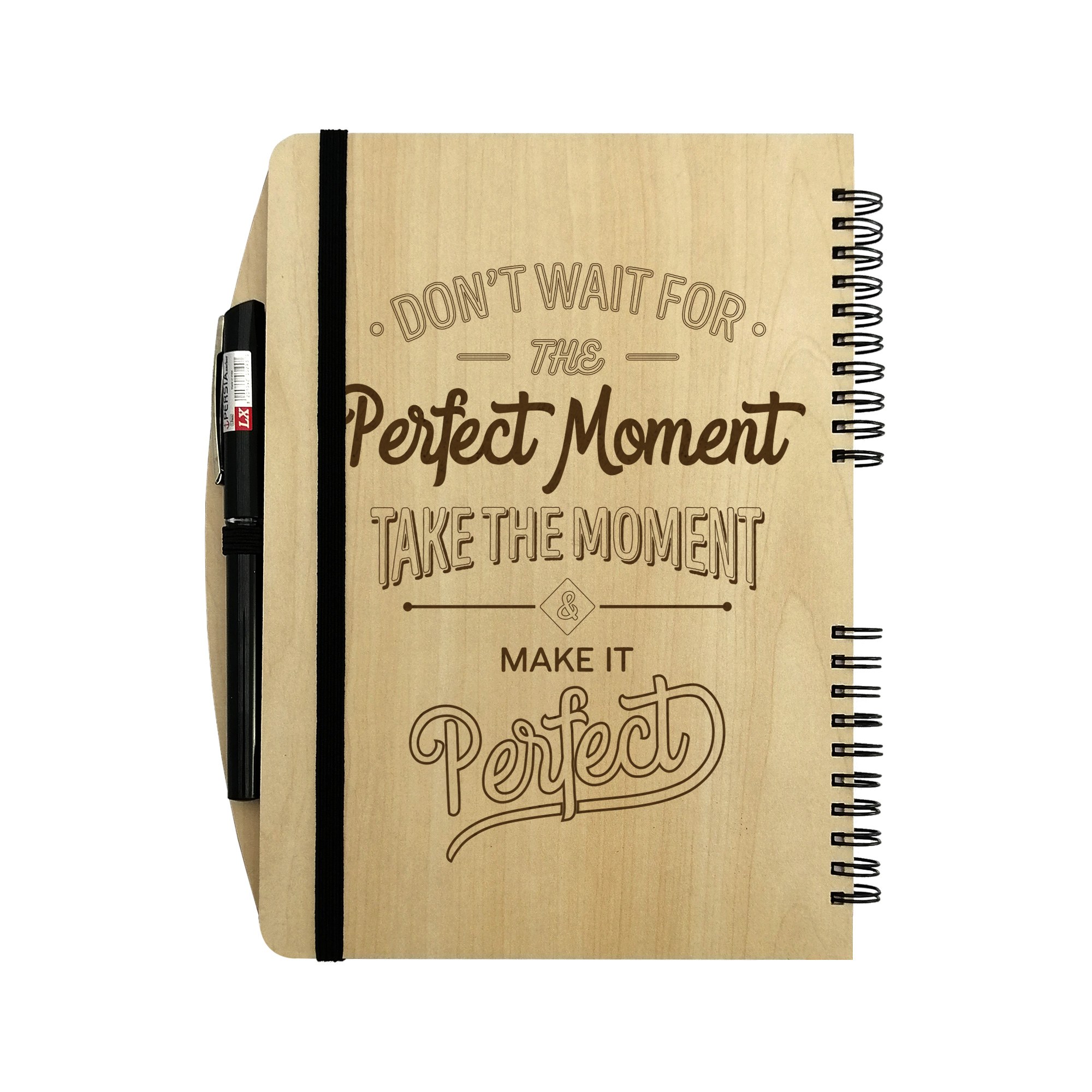 دفتر چوبی خودکاردار  بنی دکو مدل 04  - مناسب تبلیغات و هدیه با طرح اختصاصی