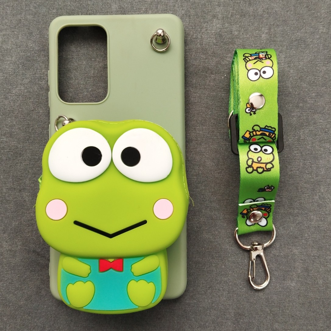 گارد  -  قاب  -  کاور  فانتزی کیف دار عروسکی طرح غورباقه به همراه بند مناسب برای سامسونگ Galaxy A52 - A52s