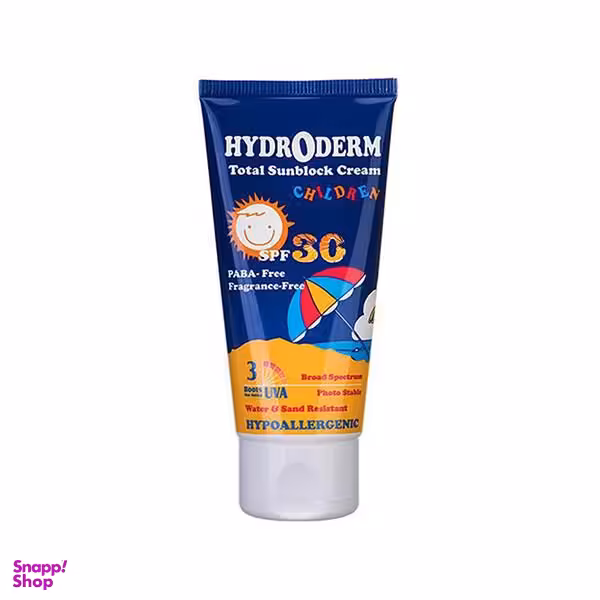 کرم ضد آفتاب کودک هیدرودرم (Hydroderm) مدل Hypoallergenic SPF30 حجم 50 میلی‌لیتر