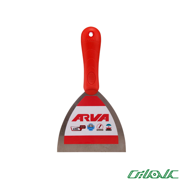 کاردک استیل دسته قرمز آروا مدل 6283