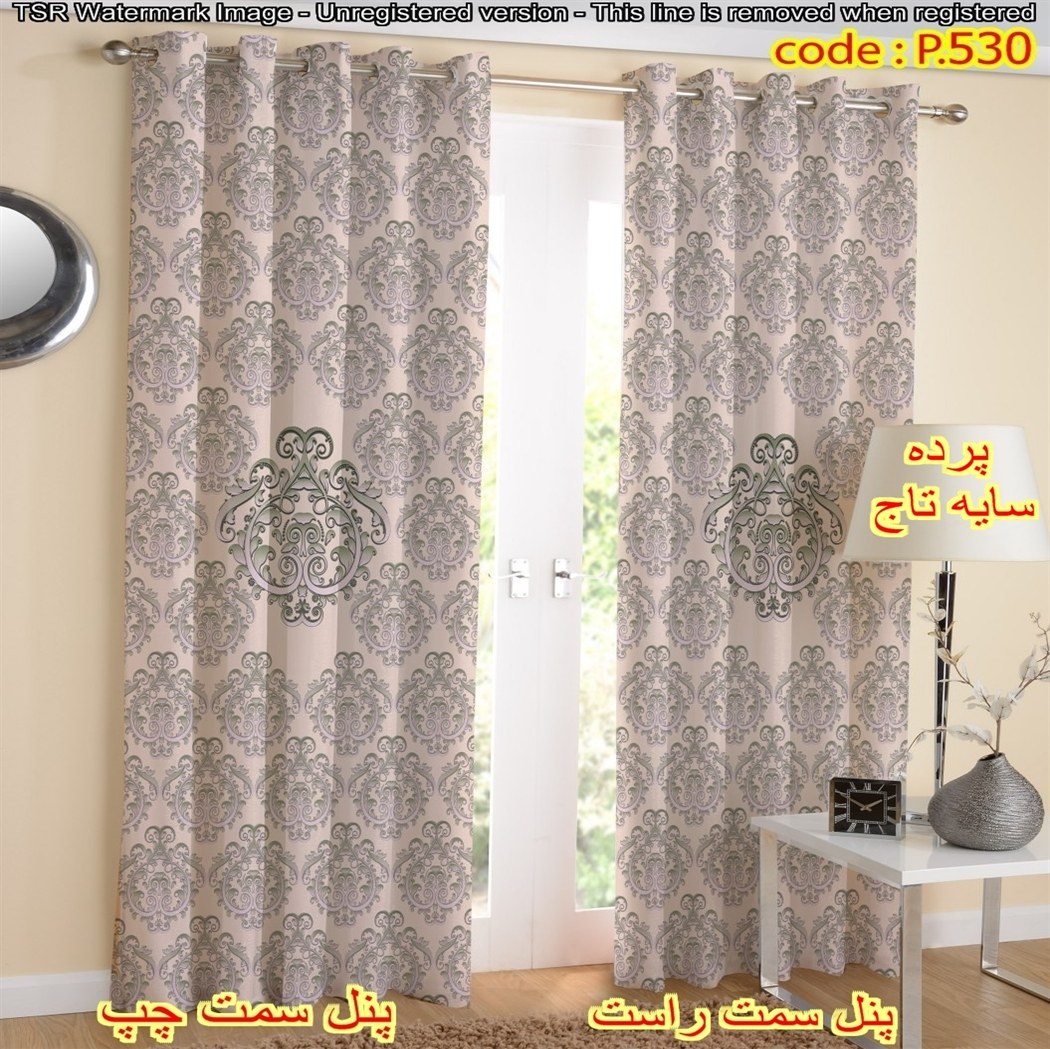 پرده هازان چاپی کد 530 هر پنل عرض 140 ارتفاع 290
