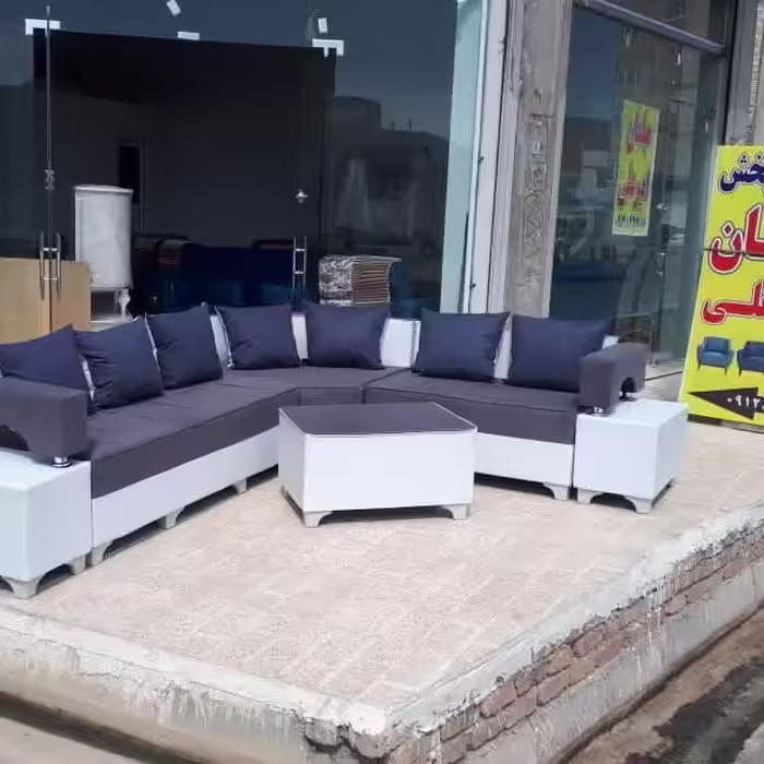مبل ال دسته دوبل هفت نفره