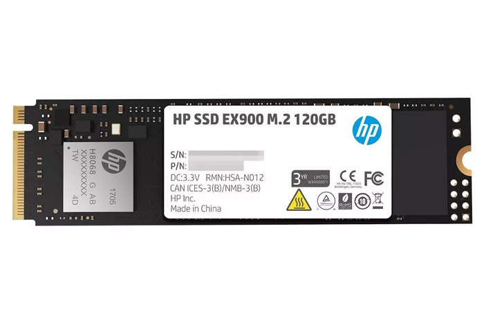اس اس دی اینترنال M.2 2280 NVMe اچ پی ظرفیت 120 گیگابایتHP EX900 M.2 PCIe 3.0 X4 Nvme SSD 120GB