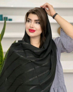 شال نخی لمه دارراه راه قواره 200*80