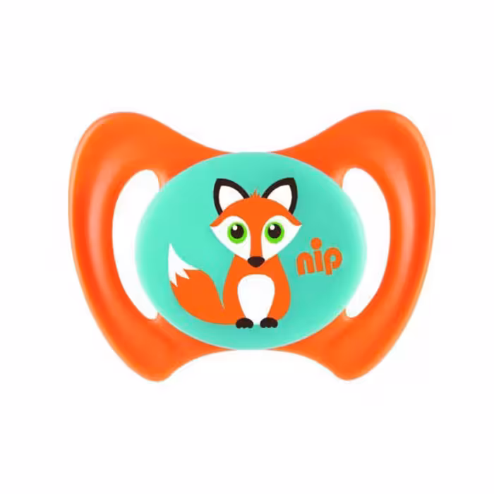پستانک 5  نیپ Nip مدل Miss Denti طرح روباه رنگ نارنجی سایز 2